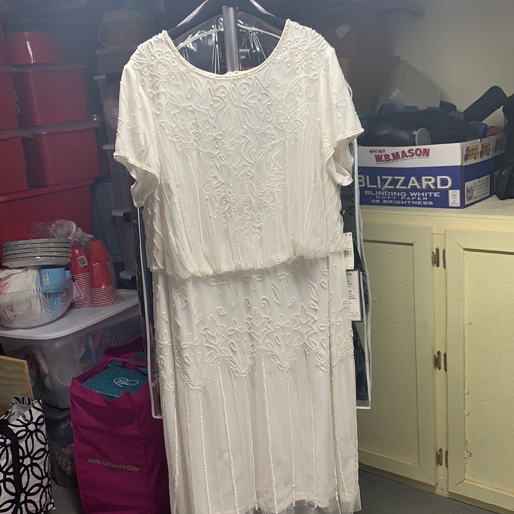 Ivory Adrianna Papell Dress